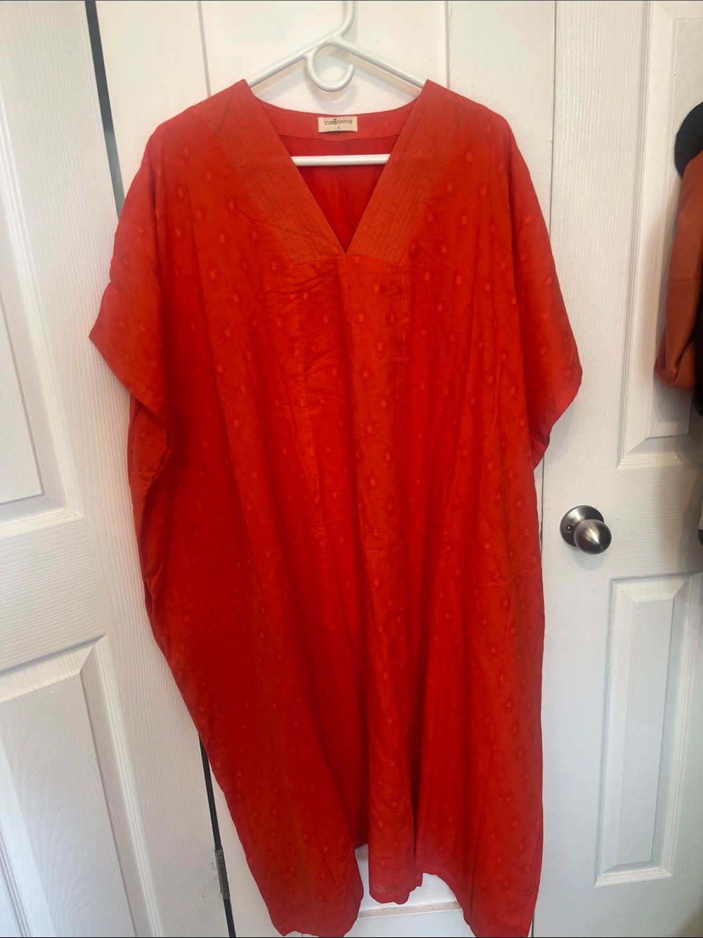 Orange patterned Indian kaftan